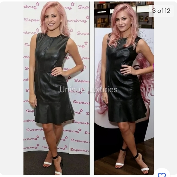 Boss Hugo 100% leather dress size 2 - Picture 9 of 10